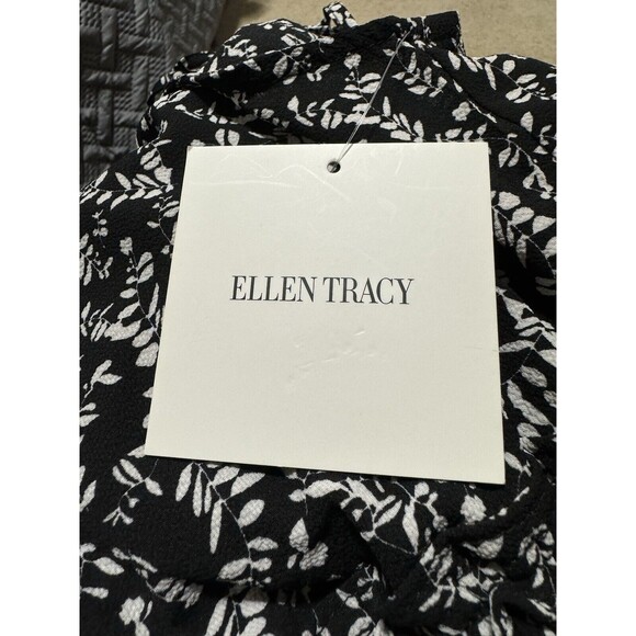 Ellen Tracy Women’s Black Mini Leaf Jumpsuit Size XS NWT - Picture 13 of 16